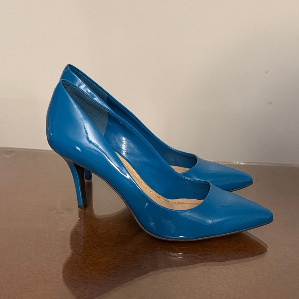 BCBGeneration Glossy Blue Heels